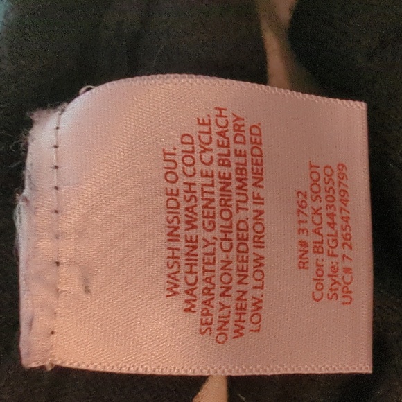 Faded Glory Sweater. White collared  inner shirt under a black cotton sweater. - Picture 4 of 4